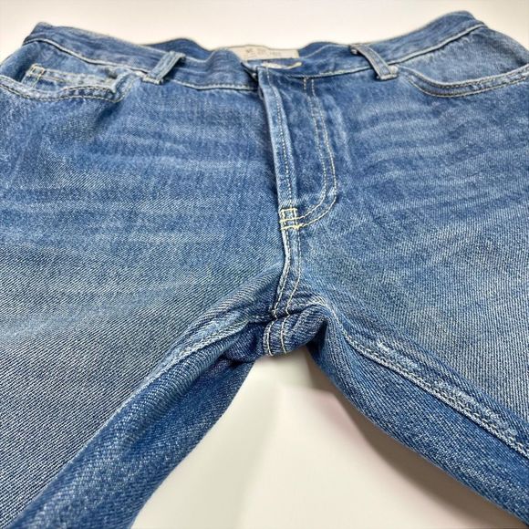 We The Free People Maggie Mid-Rise Straight Leg Crop Jean Sequoia Blue 27 - Picture 6 of 9